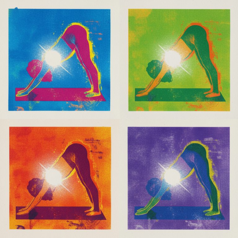 Yoga Krieger Silhouette – Yoga trotz des inneren Schweinehunds praktizieren