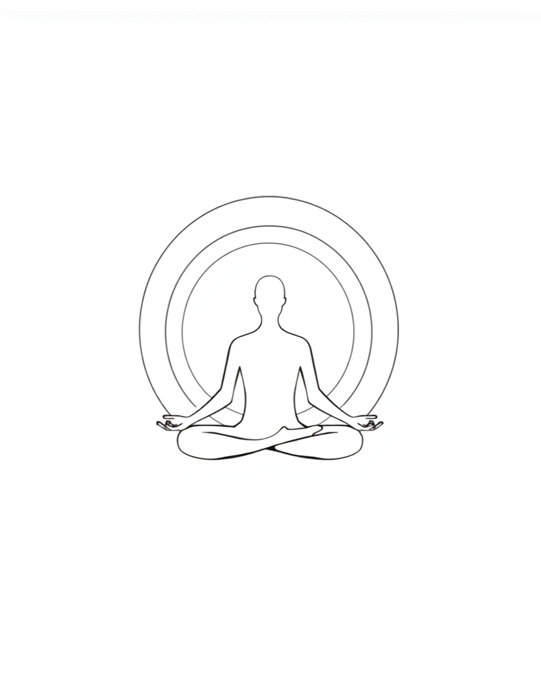 Minimalistische Line-Art Illustration zu den Koshas / Körperhüllen